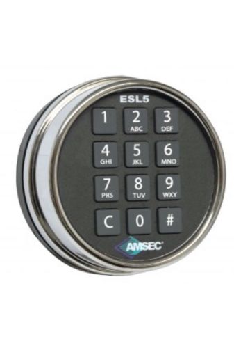 AMSEC ESL5 Electronic Illuminated Keypad Safe Lock Chrome S&amp;G Replacement