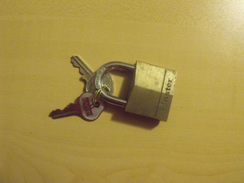 Gold Master Lock Padlock, with 2 keys, works great, adult owned