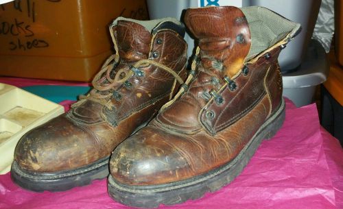 RED WING LEATHER STEEL TOE LACEUP BOOTS ANSI Z41 PT91 MI/75 C/75 EH Mens Sz 11