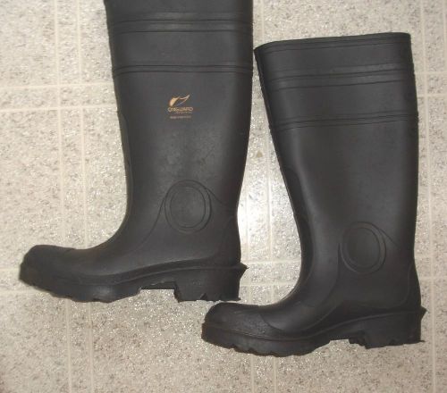 ONGUARD INDUSTRIES BLACK RUBBER BOOTS SIZE 5  NICE   14 1/4&#034; TALL FROM HEEL