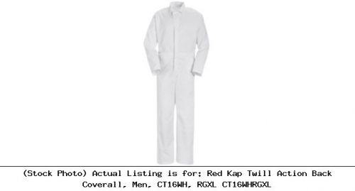 Red kap twill action back coverall, men, ct16wh, rgxl ct16whrgxl for sale