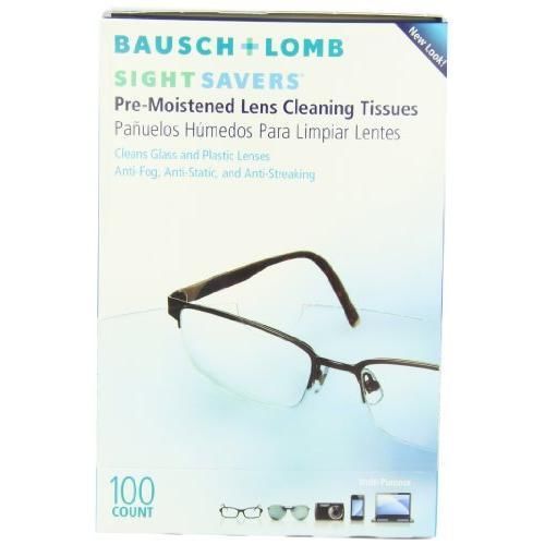 Bausch &amp; Lomb Sight Savers Premoistened Lens Cleaning Tissues - 100 Count, 2 New