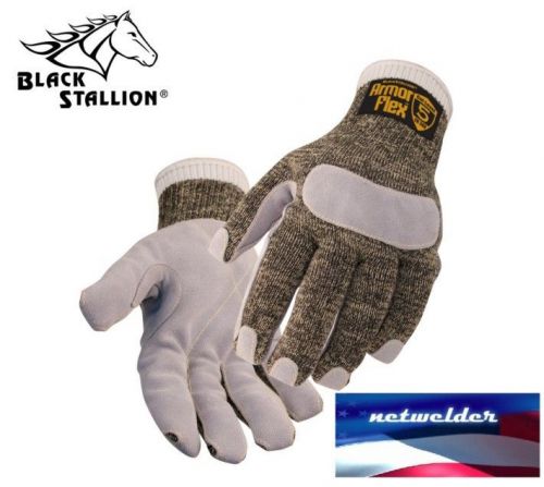 REVCO CUT-RESISTANT GLOVES with LEATHER REINFORCED PALM - SK5-LP - LARGE