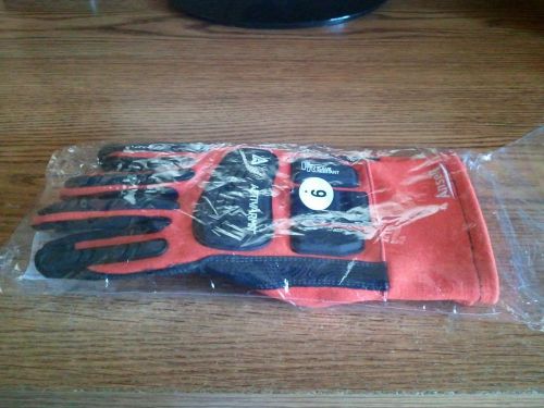 Ansell Cut Resistant Gloves, Black/Orange, 9, Pr, 97-200