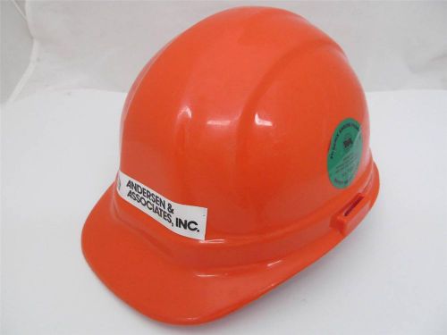 Vintage omega ii orange plastic safety helmet erb industries 6 1/2-8 for sale