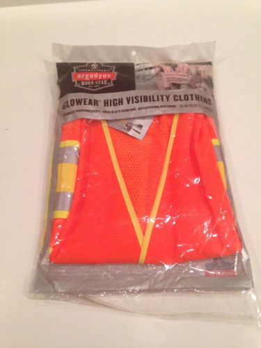 GLOWEAR 8245PSV High Visibility Vest,Orange, 4XL/5XL