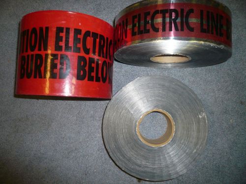 CAUTION ELECTRIC LINE BELOW TAPES.. 2 ROLLS 3&#034;..1 ROLL 6&#034;.. EMPIRE LEVEL