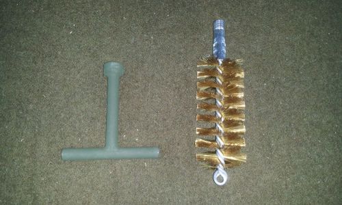 2&#034; Brass Tube Brush With T Handle 12&#034; Overall