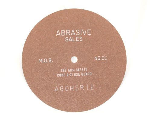 Abrasive 10-1/4&#034; inch cut-off wheel a60h5r12 fine cut 5/8 arbor 120gr.1/16 thick for sale