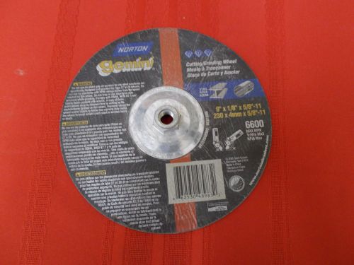 Norton gemini cutting/grinding wheel 66253048983 9&#034;x1/8&#034;x5/8&#034;-11 for sale