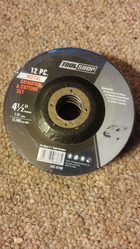 (lot of 12) mixed lot tool shop 4 1/4&#034; grinding/ cutting wheel set 7/8&#034; arbor for sale