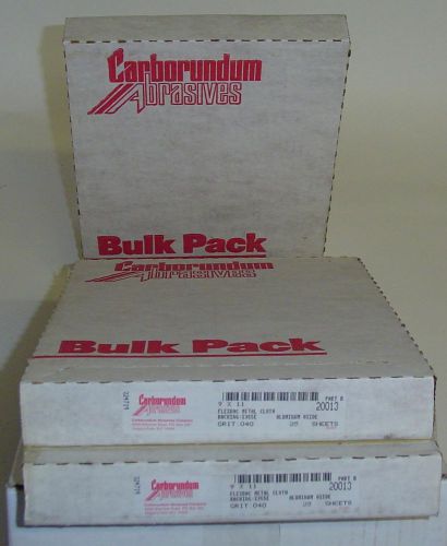 CARBORUNDUM SANDPAPER 3 BOXES OF 25-- 75 SHEETS METAL CLOTH SHEET METAL SHOPS