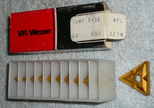 (10) nos vr/wesson carbide indexable inserts usa,  tnmp 543e grade 680, wfl 327w for sale