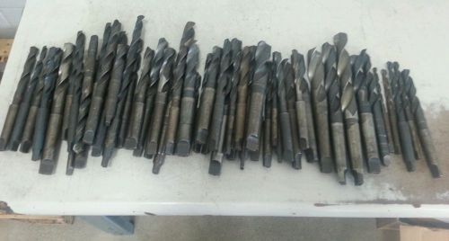 LOT OF 55 + MORSE TAPER DRILLS MISC. SIZES