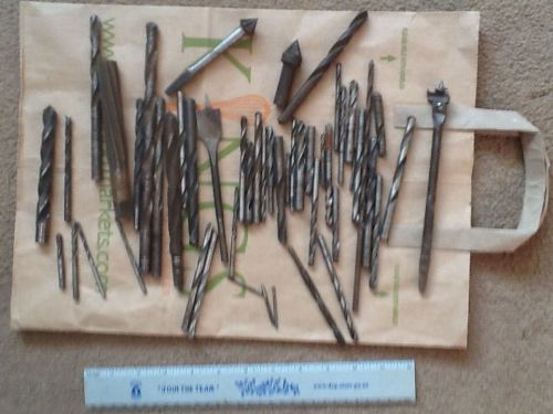 Large lot used drill bits