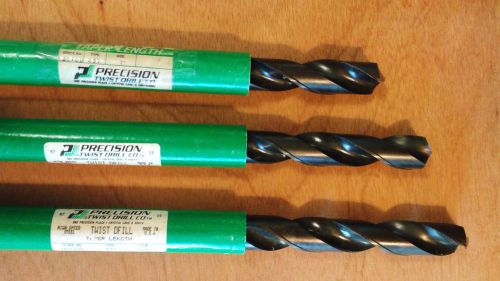 Three (3) precision twist drill co.  1&#034;  drills ,  type r5, size 1-0  ~ new for sale