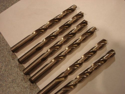 Straight Shank Drill Bits  10.8 MM  Lot of 6  Pcs made in USA