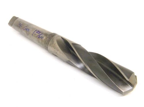 LAST ONE! NATIONAL USA 1-25/64&#034; TAPER SHANK CORE DRILL 1.3906&#034; #4MT 3-FLUTE