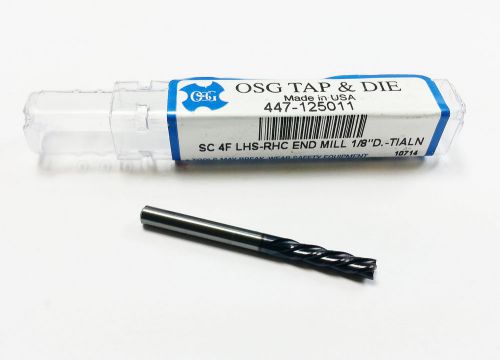 1/8&#034; osg solid carbide tialn 4 flute end mill (n 626) for sale