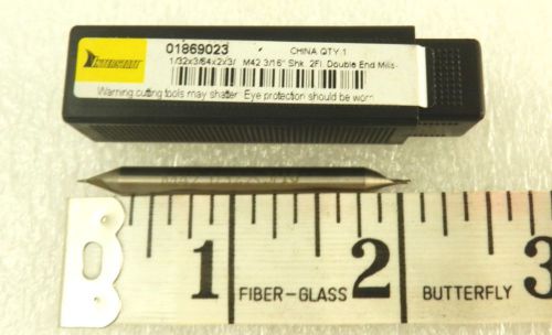 Interstate #01869023 square end mill 1/32&#034; dia., 2&#034; long, 2-flute, usa ~ (loc5) for sale