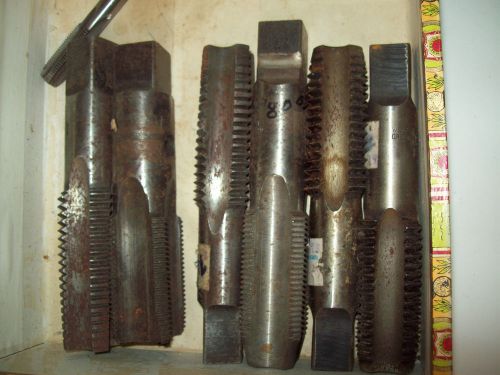 7 Used   PIPE TAPS  1 3/8, (2)1 1/4,  (3) 1 1/8, 1/2