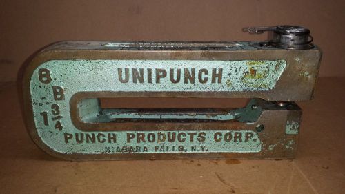 8 b 1 3/4 unipunch press punch die c frame 8&#034; throat .25&#034; x .5&#034; oblong hole for sale