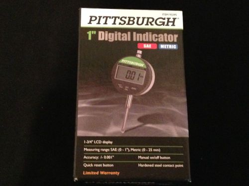 Pittsburgh 1&#034; Digital Indicator SAE &amp; METRIC 93295
