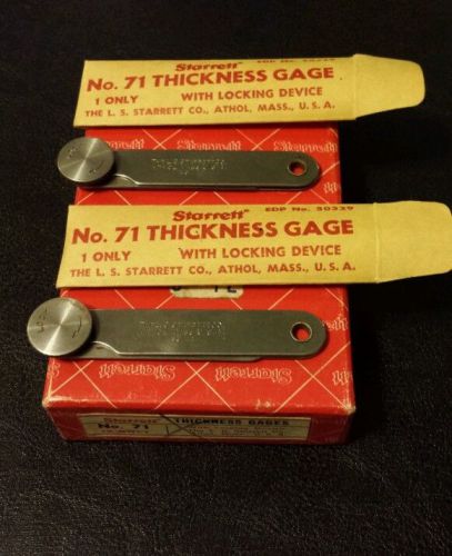 Starrett Thickness gauge No.71 new from old stock