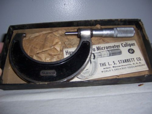 starrett tool 2&#034; to 3&#034; micrometer caliper in original box