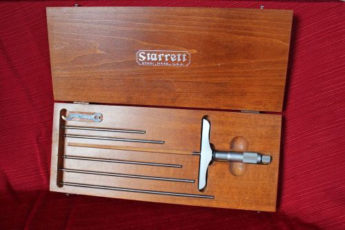 Starrett 0 - 6&#034; depth micrometer no, 445 in excellent cond. for sale