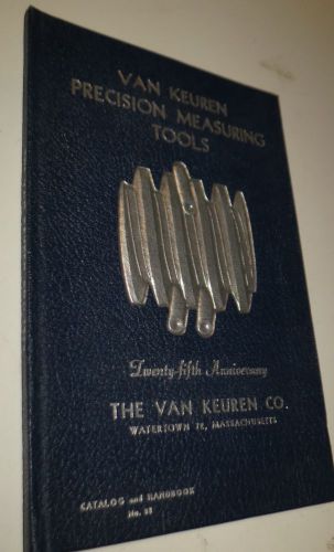 Van keuren precision measuring tools catalog and handbook no. 33 for sale