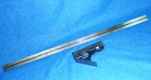 Starrett 24&#034; ruler &amp; square ~ no. 4r grad hardened steel blade combination head for sale