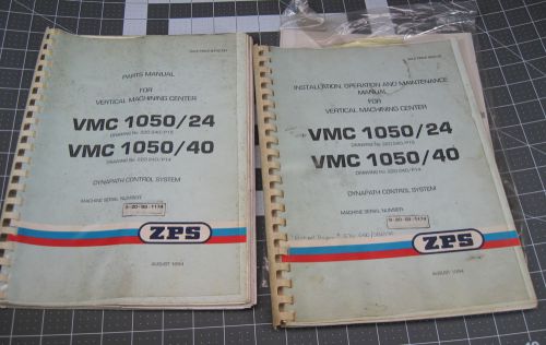 ZPS Vertical Machining Center VMC1050/24 &amp; VMC 1050/40  Manuals