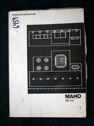 Maho Operating Instructions for CNC 432 (Inv.17925)