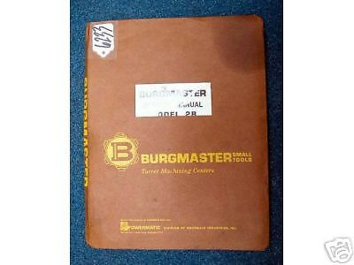 Burgmaster Service Manual for Model 2B (Inv.24144)