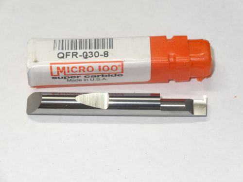 MICRO 100 QFR-030-8 Quick Change Carbide Full Radius Grooving Boring Tool Holder