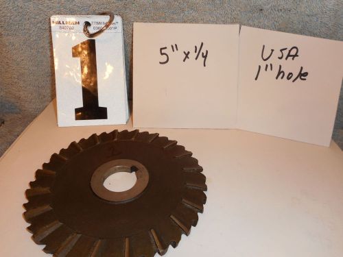 Machinists  12/6 Buy Now USA 5 x .25 Circular Mill Cutter---see all !!!