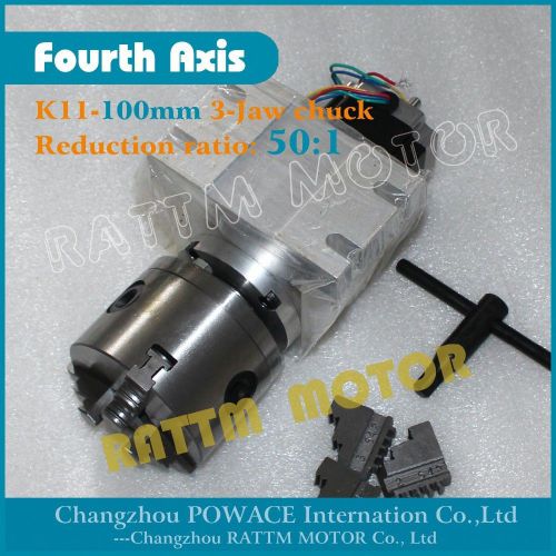 Cnc router rotational 4 axis engraving machine 100mm 3-jaw chuck dividing head for sale