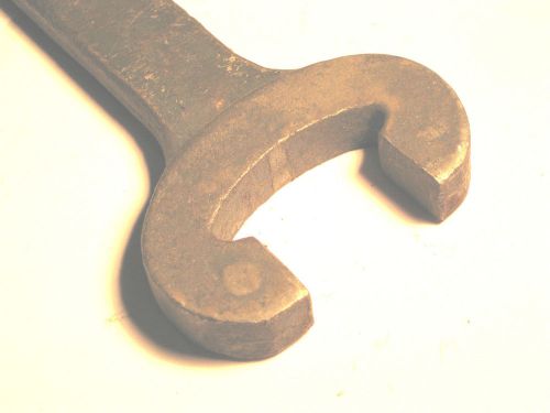 1-43/64&#034; Old Spanner nut machine wrench steel handle spare machine Vintage Tool