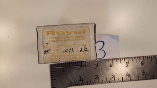 .072 x 2-1/2 royal ejector / perforator / core pins rqb for sale