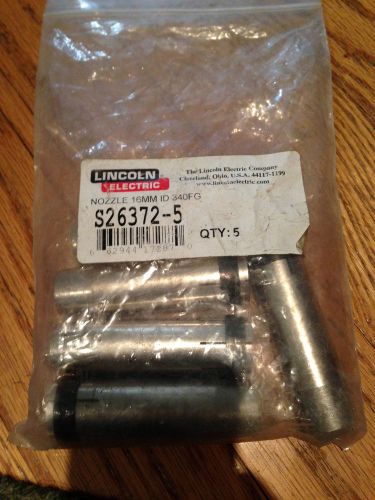 Lincoln mig welding conical nozzle-16mm-340fg-lot of 5 for sale