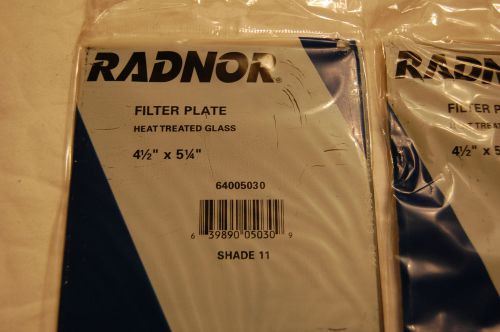 Pair of Radnor Filter Plate 4-1/2&#034; X 5-1/4&#034;  Shade #11