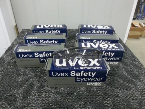 7 UVEX ASTROSPEC 3000 SAFETY GLASSES Z94.3 Z87+ CLEAR LENS BLACK FRAME NEW