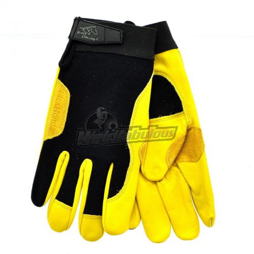 Revco GX106-LG Flexhand Grain Cowhide w/Spandex Mechanic&#039;s Gloves, Large