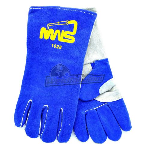 Tillman 1028 14&#034; Cuff Split Cowhide Stick Welding Gloves Blue OSFM