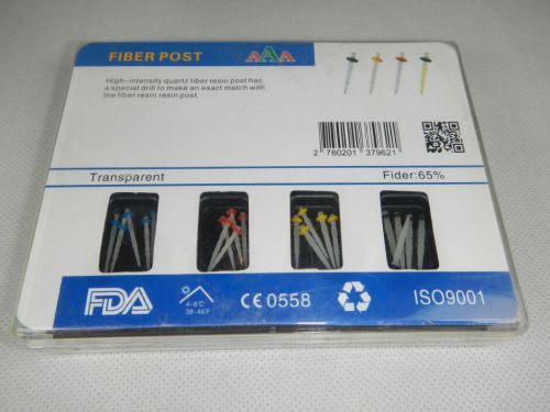 New 1 Box AAA Dental Promotion Straight Pile Glass Fiber Resin Post &amp; 4 Drills
