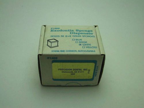 Autoclavable Sponge Dispenser 2&#034;x2&#034; Precision Dental Made in USA White