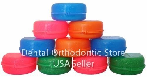 DENTAL RETAINER CASES - MULTI COLORS - 1 BOX OF 25 PCS