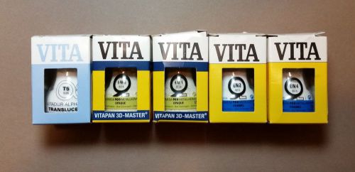 Vita Omega 900 Porcelain and Vitadur Alpha Translucent 1 Lot  Sealed 12g Bottles
