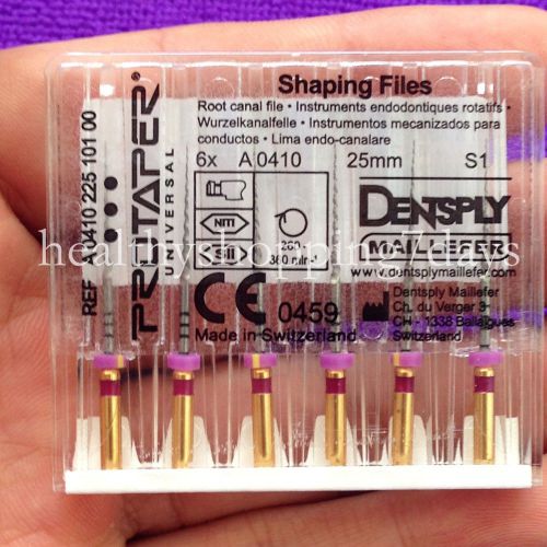 2 x s1 25mm shaping files dentsply rotary protaper files niti universal engine for sale